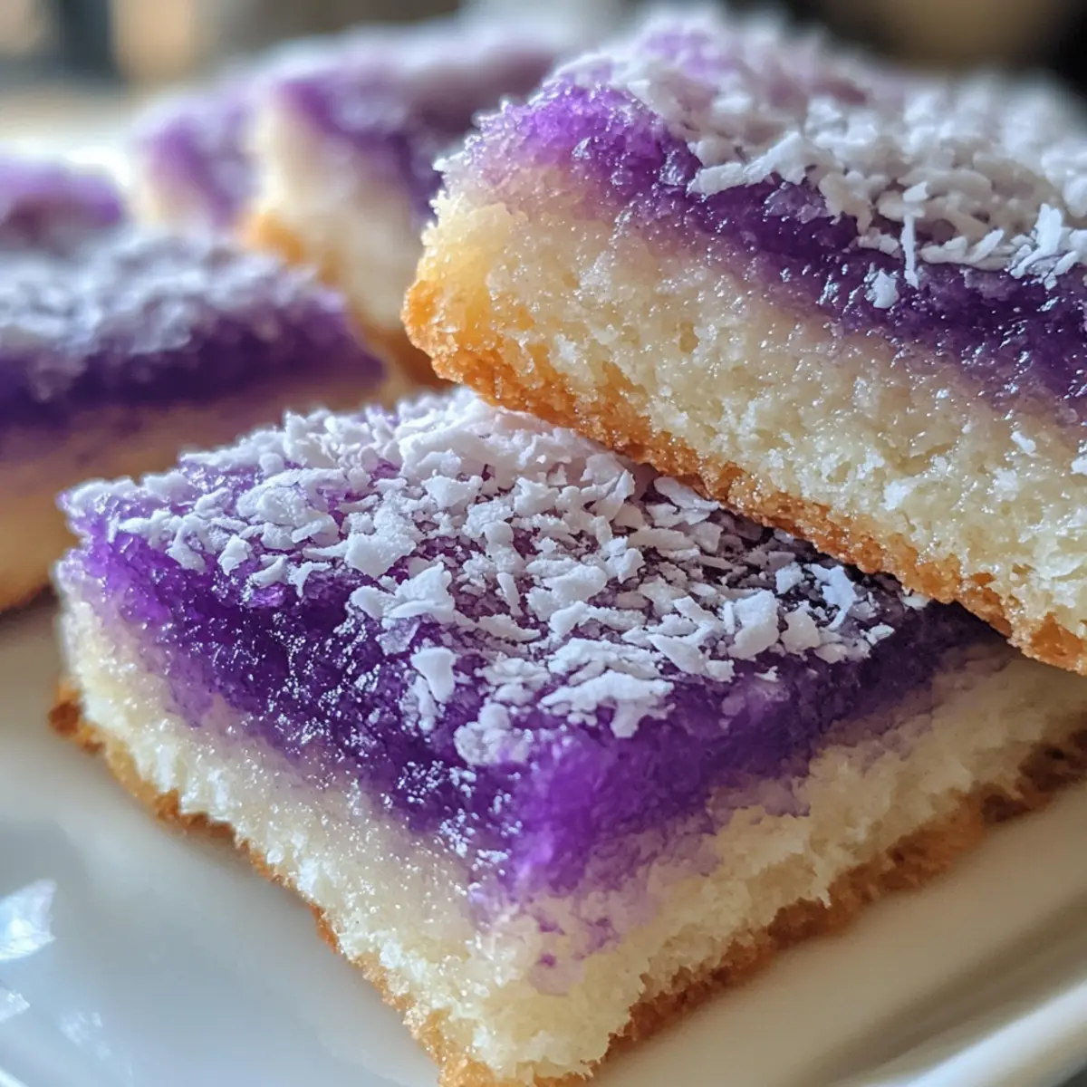 Deliciously Soft Ube Bar Bread with Coconut Bliss