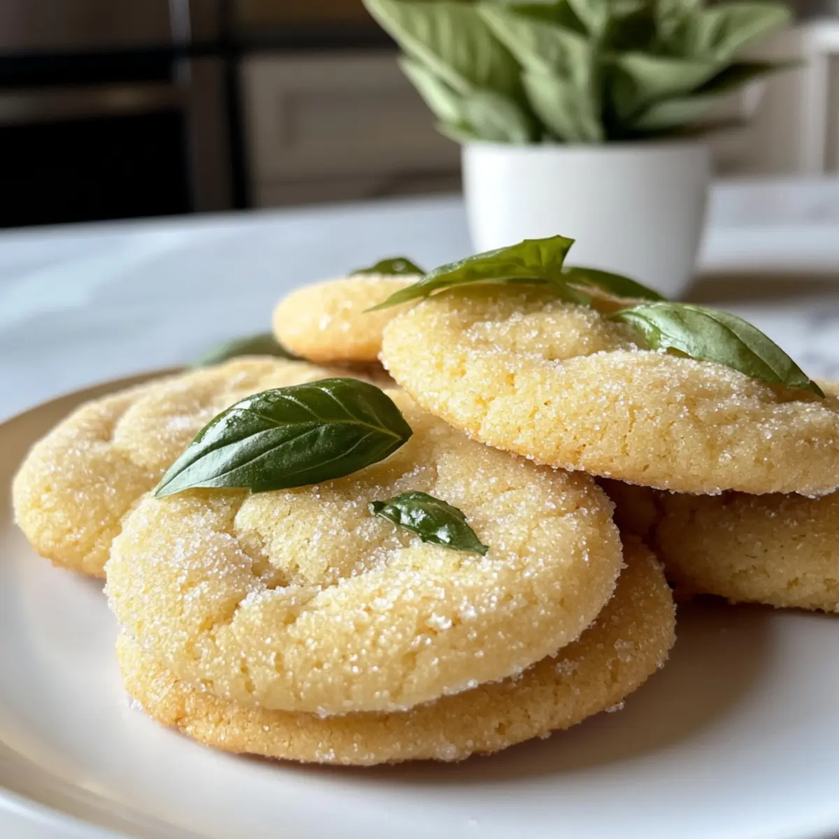 Soft Lemon Basil Cookies for Refreshing Spring Treats
