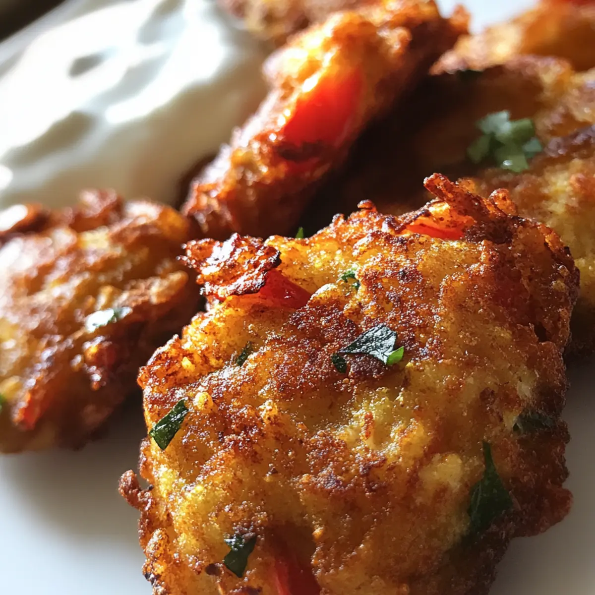 Delicious Roasted Red Pepper Duck Fritters You'll Love