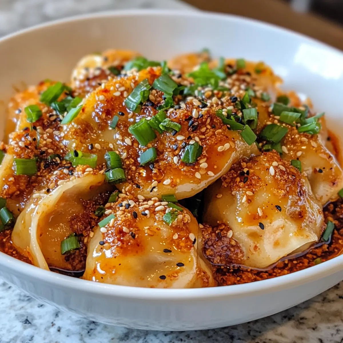 Chili Crisp Dumpling Skillet that Elevates Quick Weeknight Meals