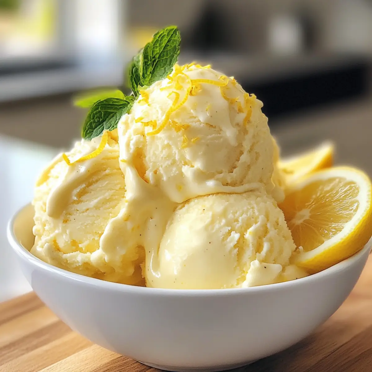 Creamy Lemon Ice Cream: A Silky Citrus Indulgence